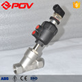 threaded pneumatic with electric angle seat valve